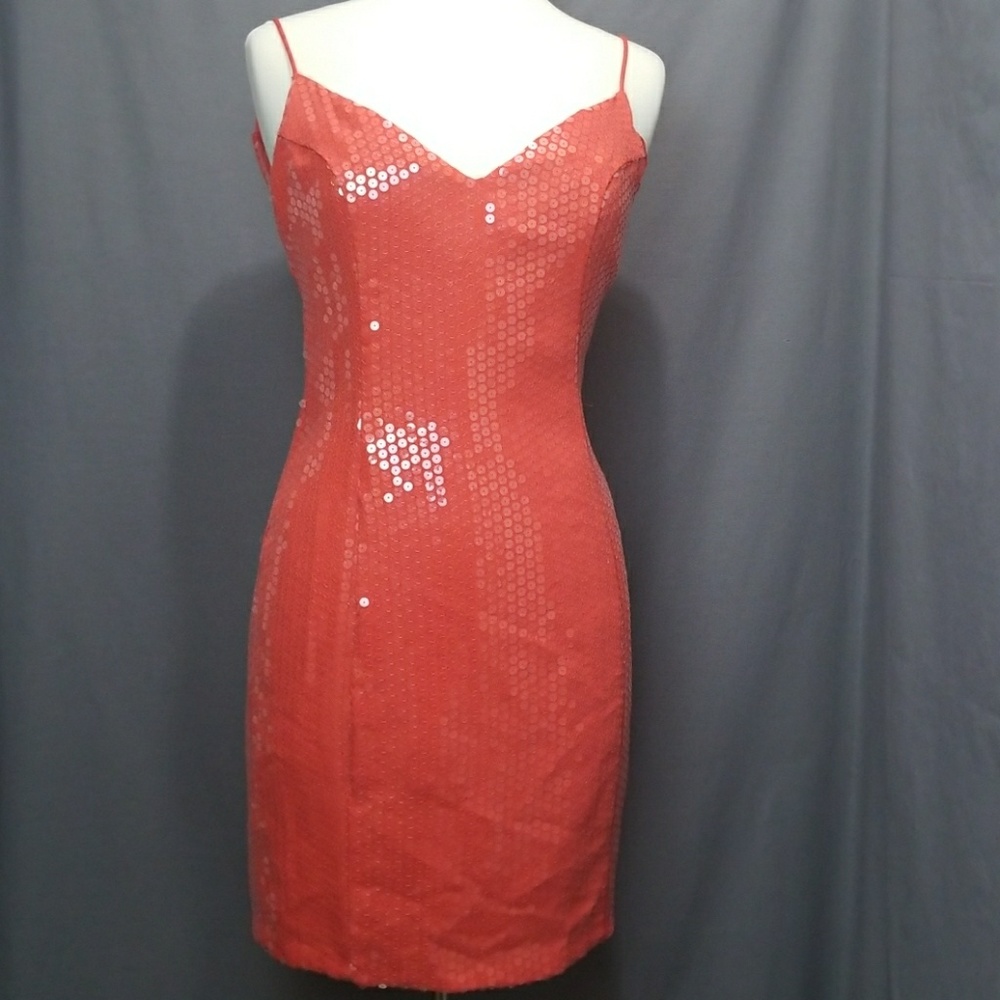 Orange sequins dress by Expo size 8